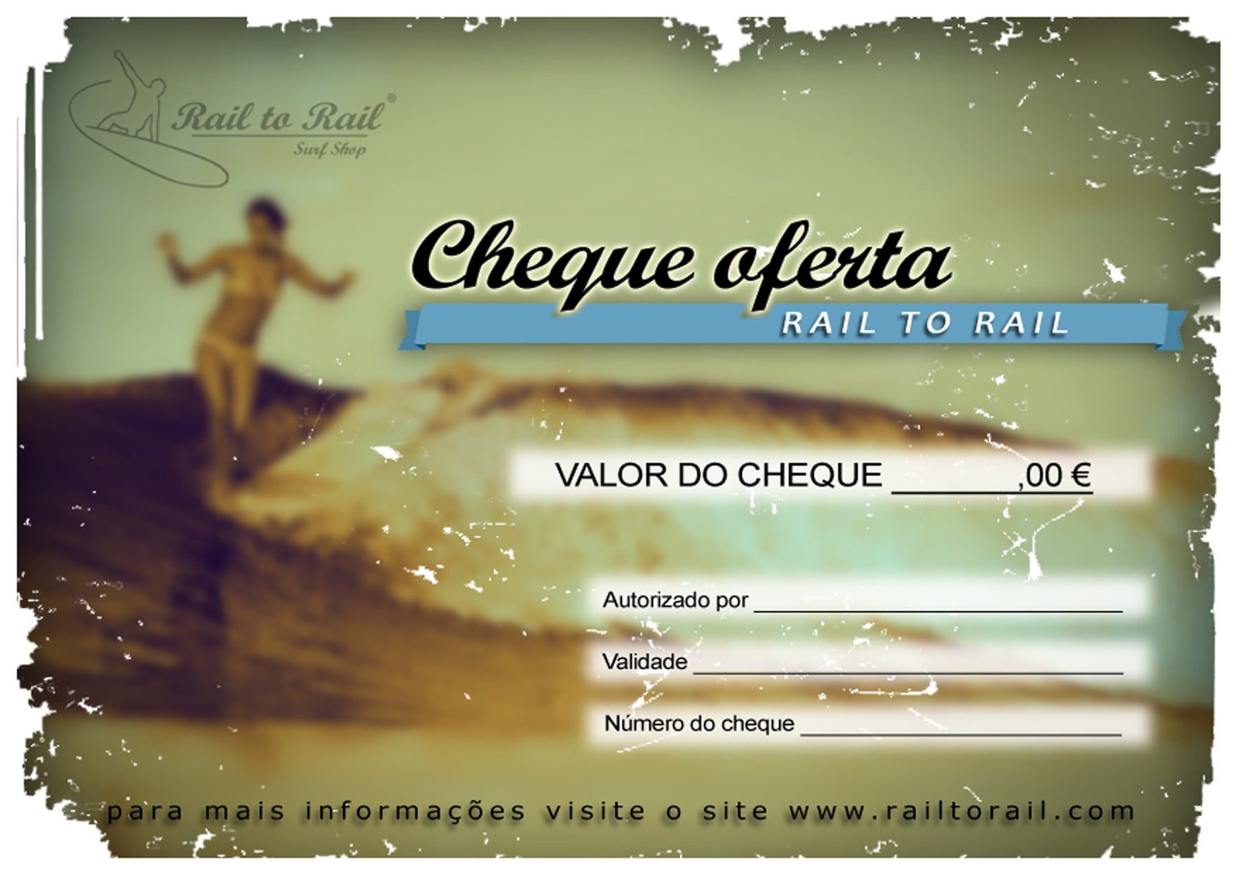 CHEQUE PRENDA RAIL TO RAIL - SURF SHOP